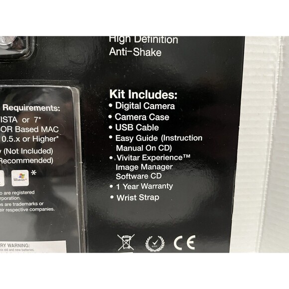 Vivitar ViviCam F128 14.1MP Digital Camera Black w/ Case & Tripod - NEW SEALED - Picture 3 of 3